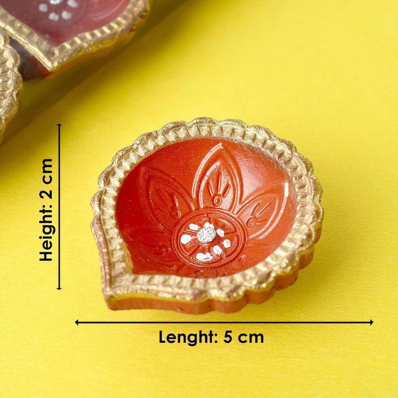 SATVIK 24 Pc Clay Diya Set with Assorted Shubh Labh Stickers | Natural Terracotta Oil Lamps for Diwali, Navratri, Pooja & Home Décor - Image 4